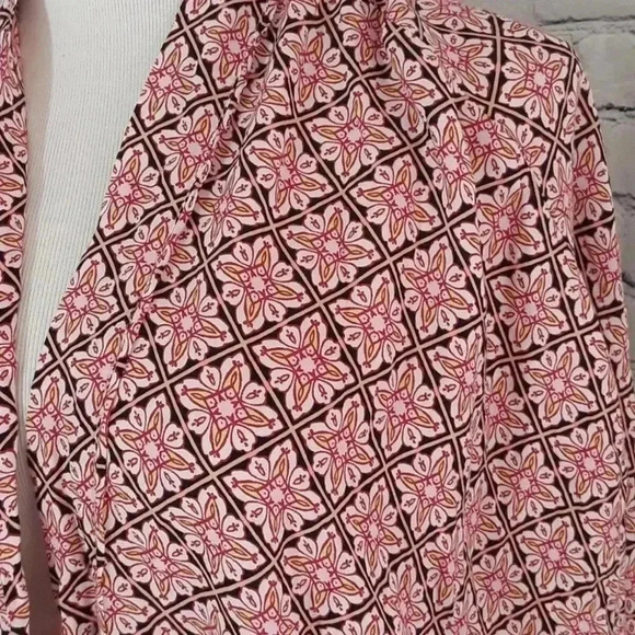 Victorias Secret Cocoon Kimono Pink Tropical Floral Boho Swim Coverup Size XS - Picture 6 of 6